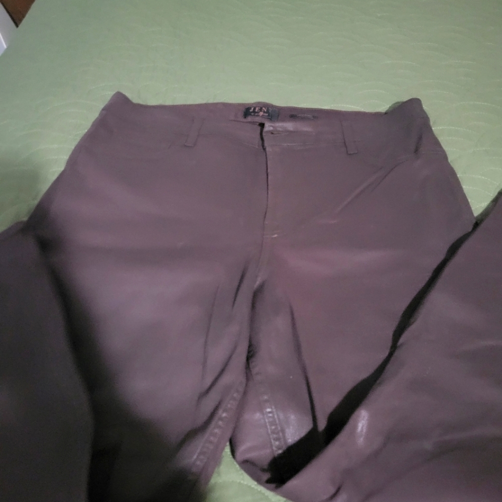 Jen7 by 7 for All Mankind Coated Brown Jeans